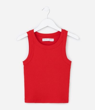 Musculosa Cropped Infantil en Rib - Talle 5 a 14 años 2