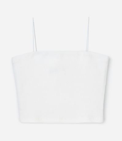 Top Recto Infantil con Bretel Canelado - Talle 7 a 14 años 2