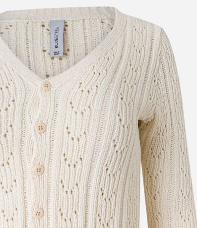 Blusa en Punto con Botones y Volado en la parte baja 2