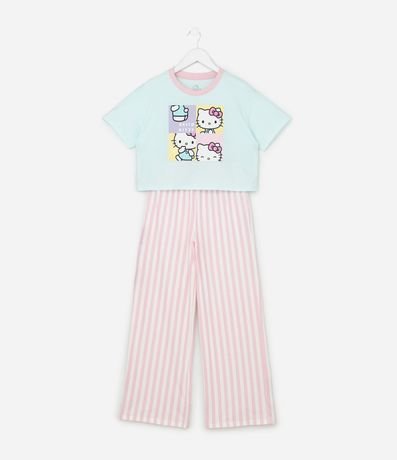 Pijama Infantil con Estampa Hello Kitty - Talle 5 a 14 años