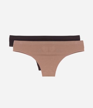 Kit 02 Bombacha Bikini Seamless Texturizado 2