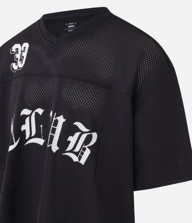 Remera Boxy Sportcore con Estampado Lettering 6