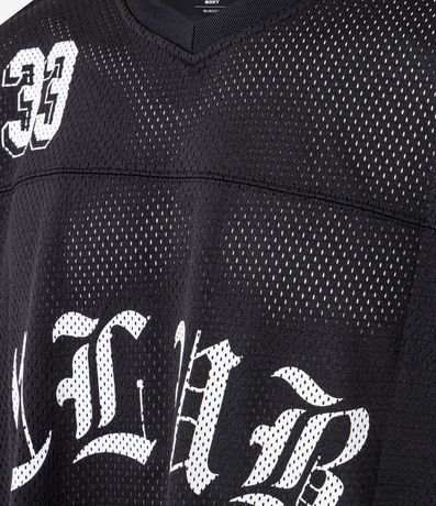 Remera Boxy Sportcore con Estampado Lettering 7