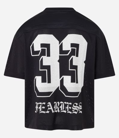 Remera Boxy Sportcore con Estampado Lettering 9