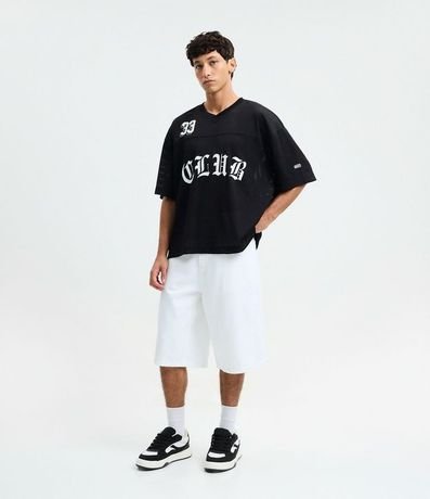 Remera Boxy Sportcore con Estampado Lettering 2