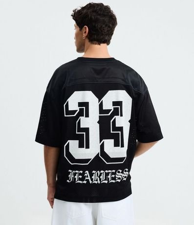 Remera Boxy Sportcore con Estampado Lettering 3