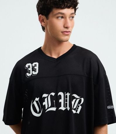 Remera Boxy Sportcore con Estampado Lettering 4