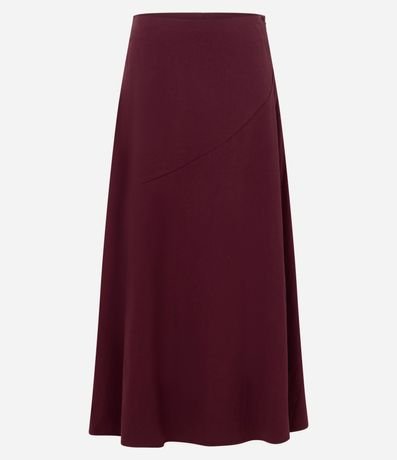 Pollera Midi Evasê en Bengalina con Recorte Delantero 5