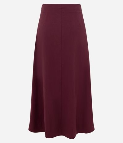 Pollera Midi Evasê en Bengalina con Recorte Delantero 6