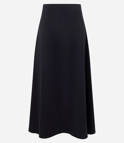 Pollera Midi Evasê en Bengalina con Recorte Delantero 6