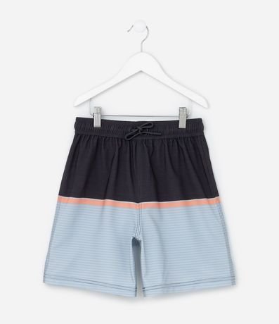 Bermuda de Baño Infantil con Bloque de Color - Talle 5 a 14 años 2