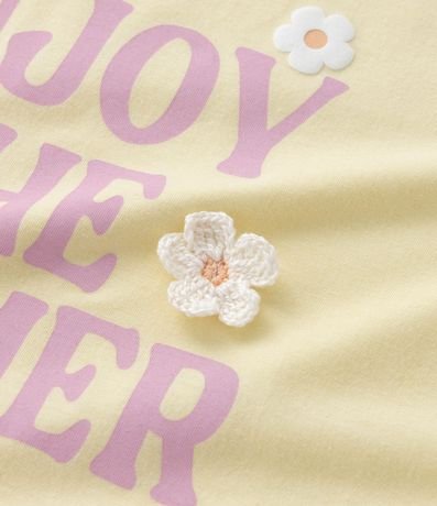 Remera Infantil Boxy con Flor en Ganchillo Enjoy The Summer - Talle 5 a 14 años 4