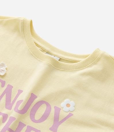 Remera Infantil Boxy con Flor en Ganchillo Enjoy The Summer - Talle 5 a 14 años 5