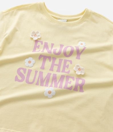 Remera Infantil Boxy con Flor en Ganchillo Enjoy The Summer - Talle 5 a 14 años 6