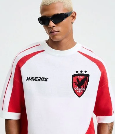 Camisa en Acrílico con Efecto Punto con Estampado Lettering 4