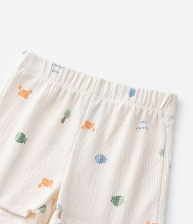 Conjunto Infantil en Anarruga con Estampa Fondo del Mar - Talle 0 a 18 Meses 9