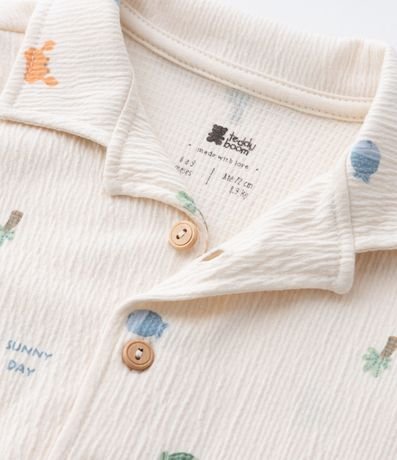 Conjunto Infantil en Anarruga con Estampa Fondo del Mar - Talle 0 a 18 Meses 11