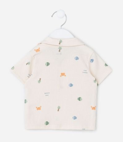 Conjunto Infantil en Anarruga con Estampa Fondo del Mar - Talle 0 a 18 Meses 4