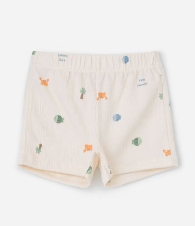 Conjunto Infantil en Anarruga con Estampa Fondo del Mar - Talle 0 a 18 Meses 5