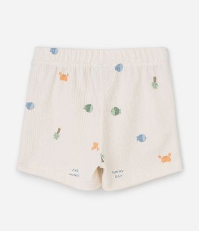 Conjunto Infantil en Anarruga con Estampa Fondo del Mar - Talle 0 a 18 Meses 6