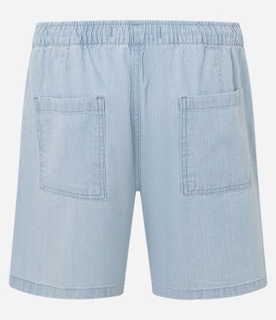 Bermuda Regular en Jeans con Cintura Elástica y Estampa Rayada 8