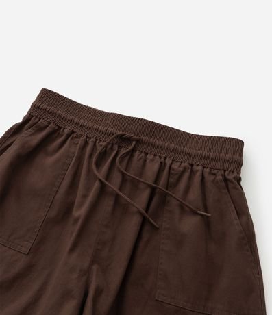 Short Comfy en Sarga con Cintura Elástica Curve & Plus Size 8