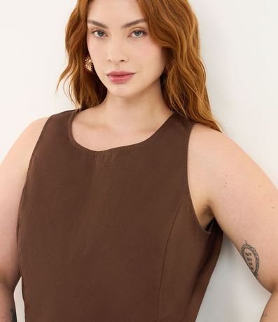 Blusa sin Manga en Sarga Curve & Plus Size 3