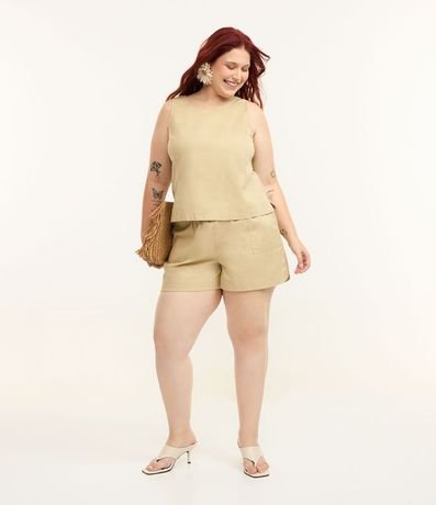 Blusa sin Manga en Sarga Curve & Plus Size 2