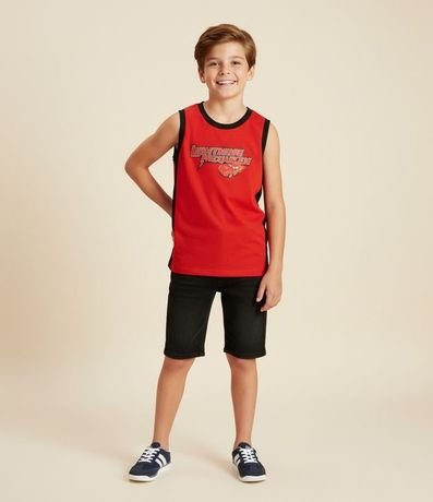 Musculosa Infantil de Baloncesto en Microfibra con Estampa Coches - Talle 3 a 8 años