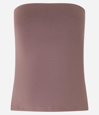 Blusa en Microfibra Sin Breteles con Fenda Lateral 4