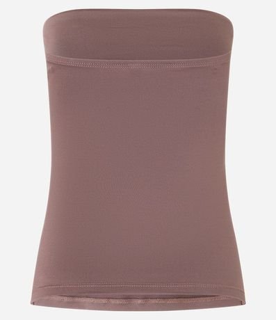 Blusa en Microfibra Sin Breteles con Fenda Lateral 6