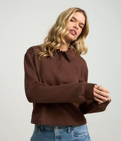 Suéter en Algodón con Cuello Polo 4