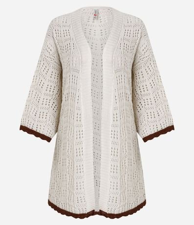 Kimono en Punto con Bajo Contrastante