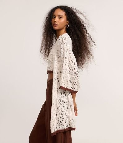 Kimono en Punto con Bajo Contrastante