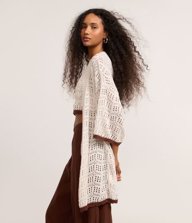 Kimono en Punto con Bajo Contrastante 2