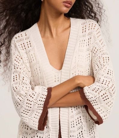 Kimono en Punto con Bajo Contrastante 4