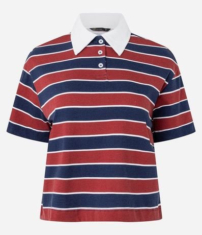 Blusa Polo en Algodón con Estampa de Rayas 5