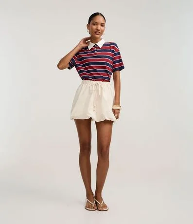 Blusa Polo en Algodón con Estampa de Rayas 2