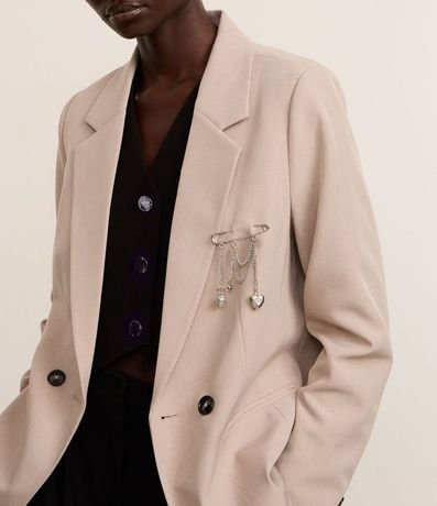 Broche de Metal Tipo Alfiler con Cadenas