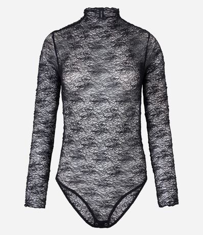 Body en Encaje Texturizada con Cuello 7