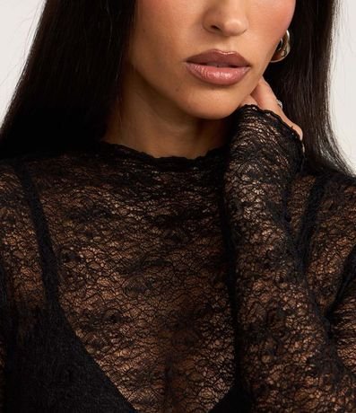 Body en Encaje Texturizada con Cuello 4