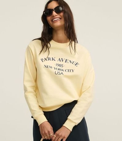 Saco en Algodón con Lettering Park Avenue