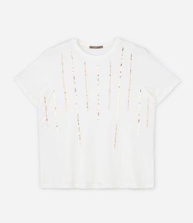 Remera en Viscolycra con LLuvias de Lentejuela Curve & Plus Size 4