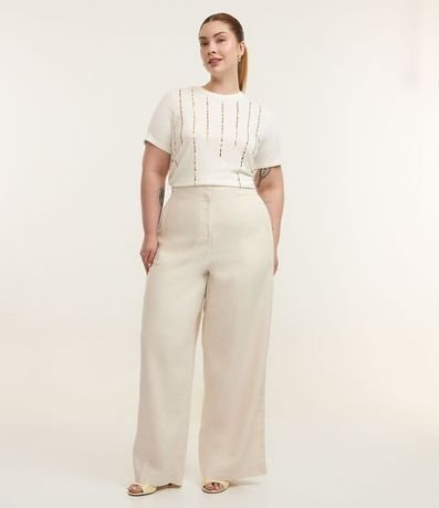 Remera en Viscolycra con LLuvias de Lentejuela Curve & Plus Size 2