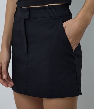 Short Pollera en Bengalina con Cintura Ajustada 4