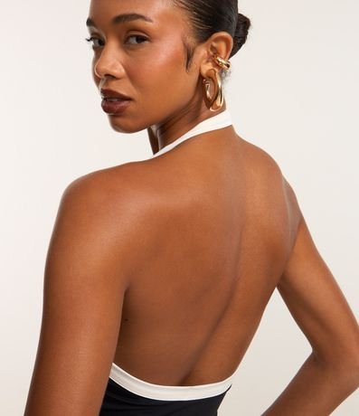 Body Frente Única en Poliamida con Contraste 4