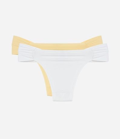 Kit 02 Bombachas Bikini Lateral Drapeada en Microfibra 2