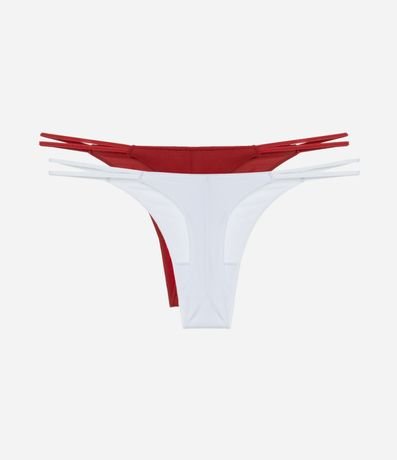 Kit 02 Bombachas Colaless hilo Doble en Microfibra con Colgante de Higa 2