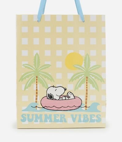 Bolsa de regalo Pequeña con Estampa de Cuadros y Snoopy en la Playa 2