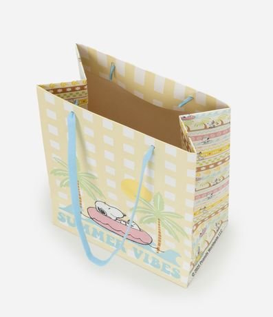 Bolsa de regalo Pequeña con Estampa de Cuadros y Snoopy en la Playa 3
